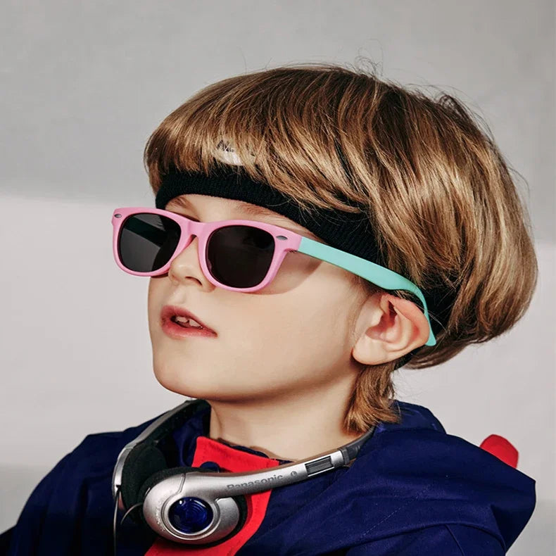 2025 Fashion Brand Children's Color Sunglasses Anti UV Baby Sunshade Anti Blue Light Glasses Girl and Boy Sunglasses UV400