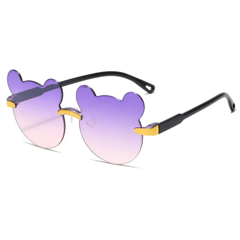 Children's Glasses Sunglasses UV Resistant Fashionable and Cute for Boys and Girls Baby Bear Ears Sunglasses Photo Taking Design