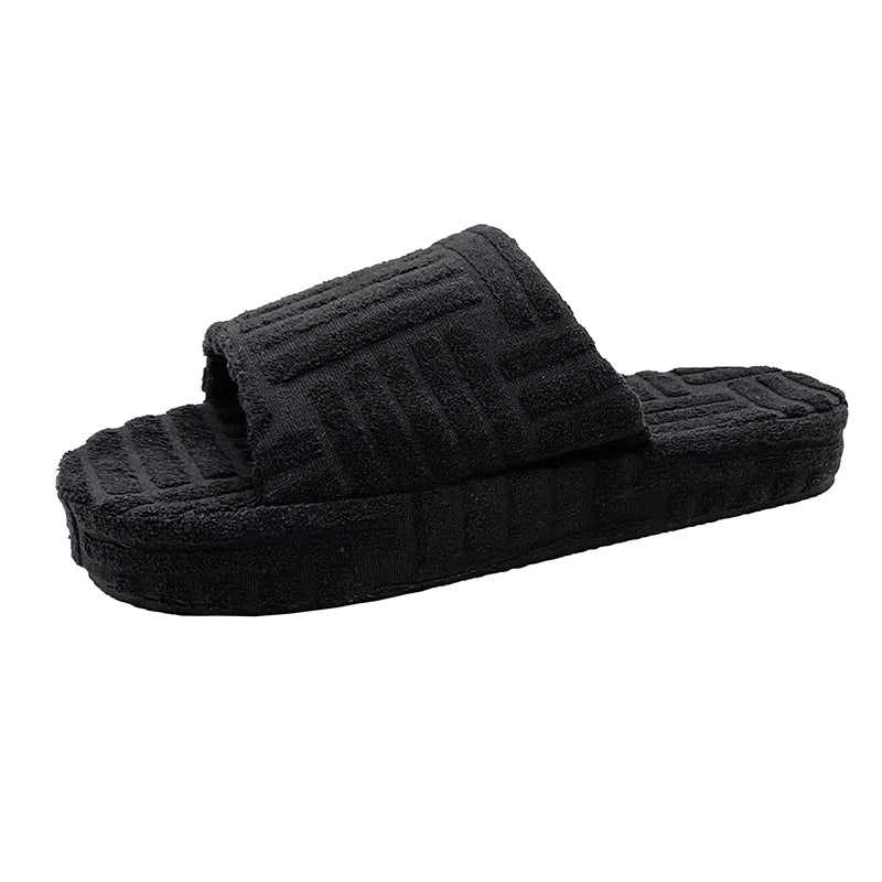 Faux Fur Home Slippers Fluffy Women Slides Comfort Furry Flat Sandals Female Cute Slippers Shoes for Woman Indoor Flip Flops