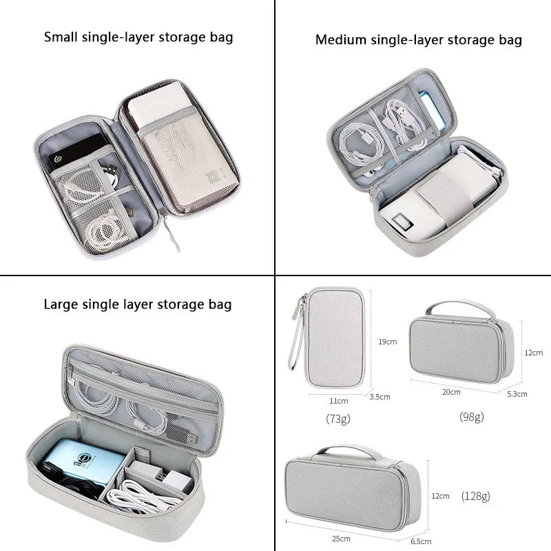 Travel Portable Digital Accessories Storage Bag Organizer of Mobile Phone Bag U Disk Charging Bank Mobile Data Cable Storage Bag