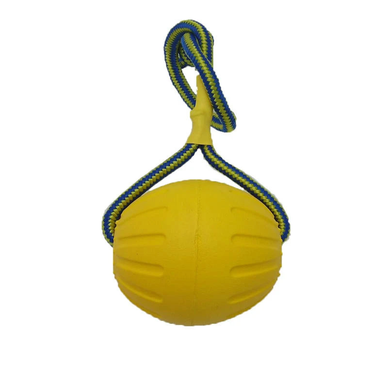 Training Pet Toy Dog Ball Bite Resistant EVA Foam Rubber Water Buoy Air Throwing Wearing Rope Elastic Ball Dogs Toys