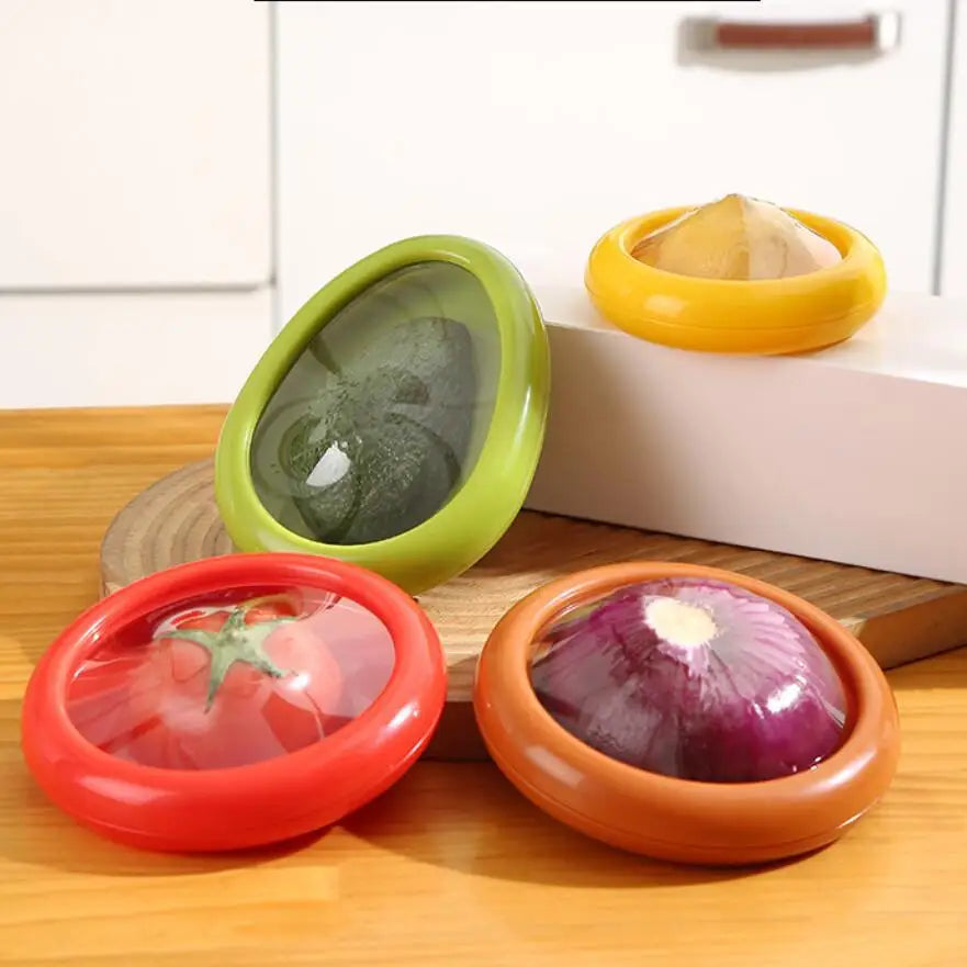 1Pcs Fruit Preservation Box Silicone Film Food Box Sealed Mini Refrigerator for Storage Vegetable Avocado Lemon Storage Box