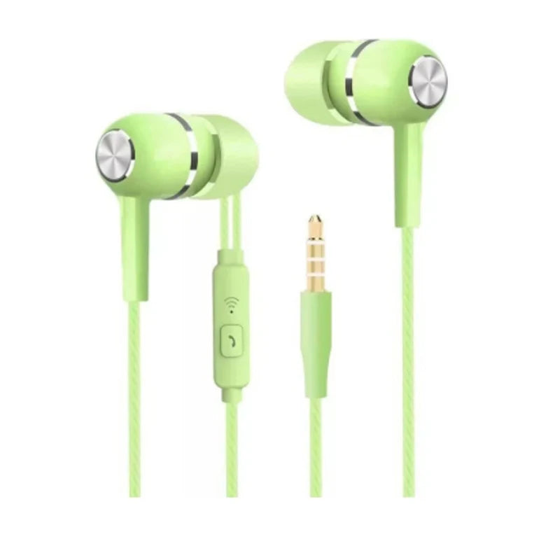 Wired Headphones 3.5mm Sport Earbuds with Bass Phone Earphones Stereo Headset with Mic volume control Music Earphones