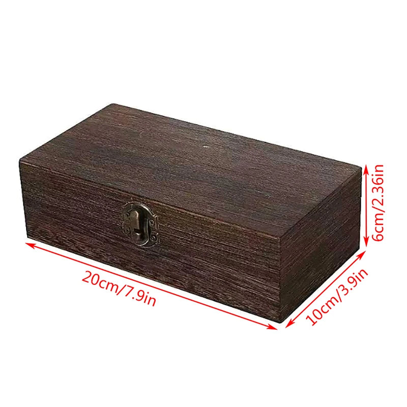 Retro Jewelry Box Desktop Wood Clamshell Storage Hand Decoration Wooden Box