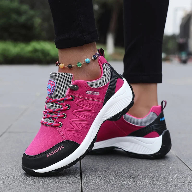 Fashion Casual Shoes Women Outdoor Sneakers Lightweight Comfortable Lace Up Luxury Walking Sports Hiking Shoes Female Footwear