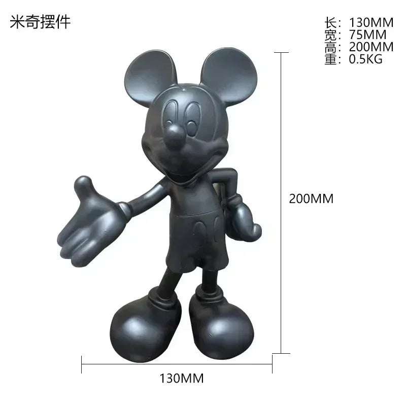 Disney Mickey Mouse Figure 20/29cm Resin Welcome Posture Action Figurines Anime Cartoon Mickey Model Statue Kids Ornament Gift