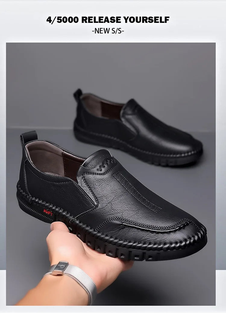 2023 Business Leather Shoes Moccasin Shoes Breathable Men's Casual Loafers Comfortable Shoes for Men Summer Men's Sneakers