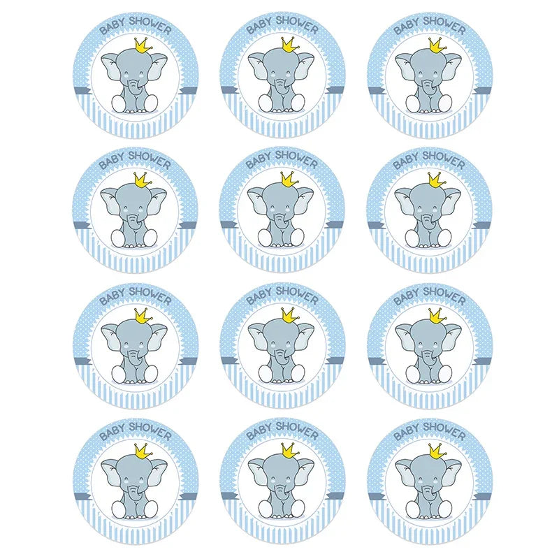 4.5cm Lovely Baby Shower Stickers Gender Reveal Party Gift Labels Sticker DIY Crafts Kids Gift Birthday/Baby Shower Decorations