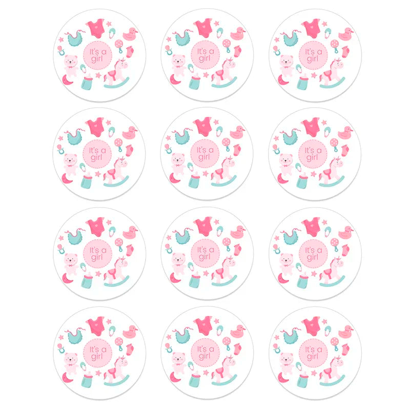 4.5cm Lovely Baby Shower Stickers Gender Reveal Party Gift Labels Sticker DIY Crafts Kids Gift Birthday/Baby Shower Decorations