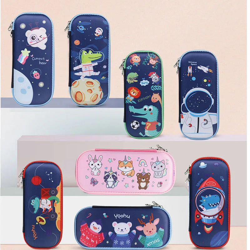 Kawaii Pencil Case for Girls Boys Cartoon Bear Pencilcase Pen Case Bag Large Capacity Pencil Box Pouch Stationery Gift