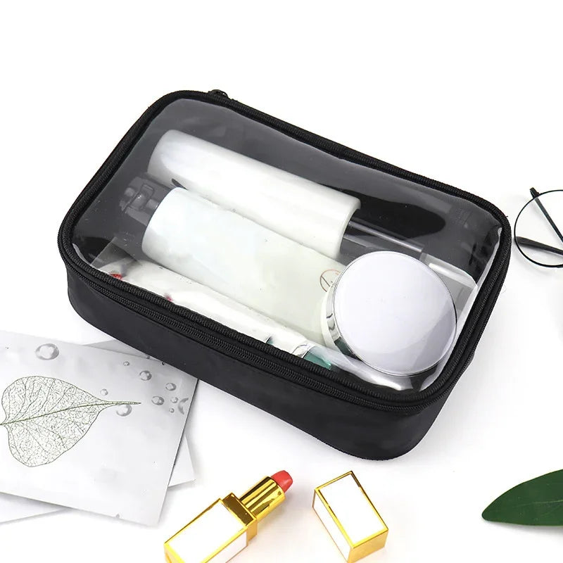 Women Makeup Bag Waterproof Clear PVC Travel Cosmetic Bags Case Travel Make Up Kit Bags for Men Toiletry Brush Organizer Pouch