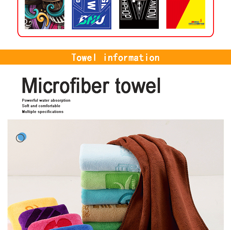 10PCS 30x30cm Custom LOGO Towel Free Laser Embossing Lettering Microfiber Beauty Salon BarberShop Gift Private Customization ZYF