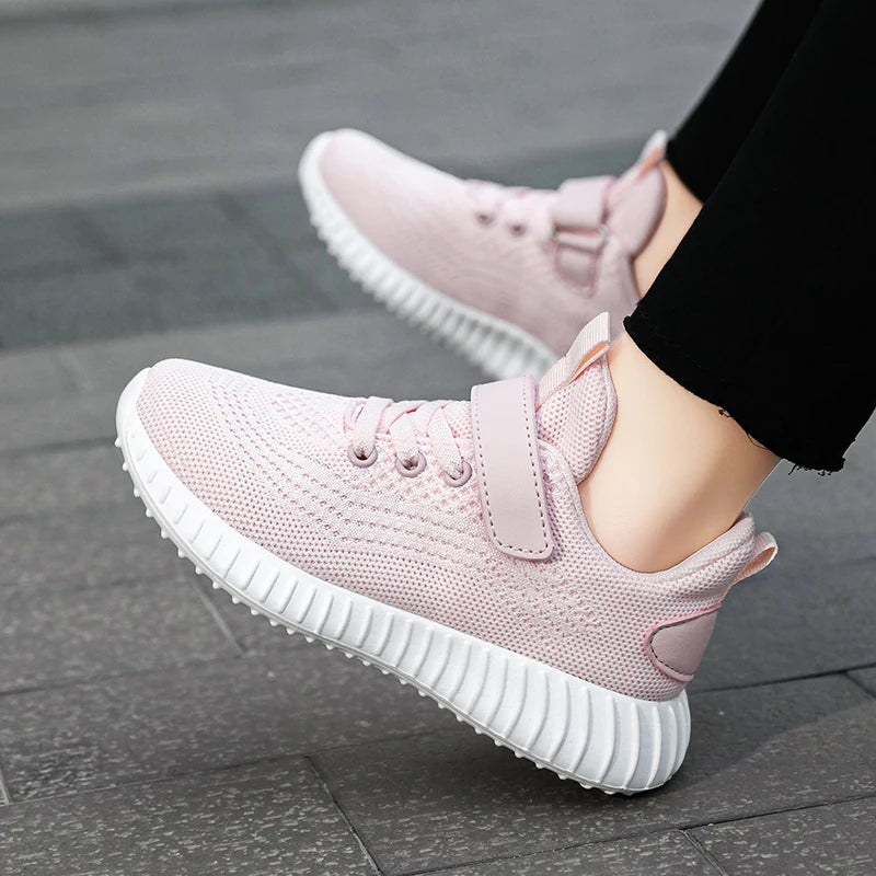 Children Sneakers Casual Shoes for Girls Pink Comfortable Breathable Running Shoe Sports Kids Boys Flat Walking Shoes Size 28-39