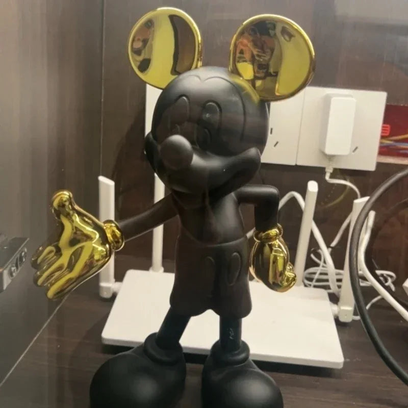 Disney Mickey Mouse Figure 20/29cm Resin Welcome Posture Action Figurines Anime Cartoon Mickey Model Statue Kids Ornament Gift