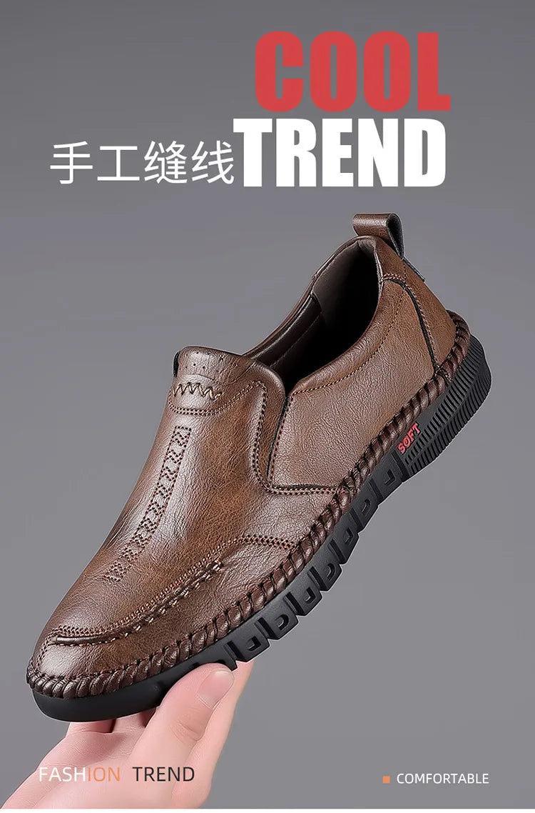 2023 Business Leather Shoes Moccasin Shoes Breathable Men's Casual Loafers Comfortable Shoes for Men Summer Men's Sneakers