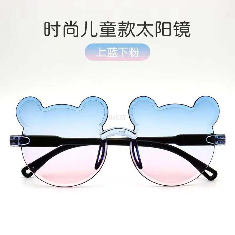 Children's Glasses Sunglasses UV Resistant Fashionable and Cute for Boys and Girls Baby Bear Ears Sunglasses Photo Taking Design