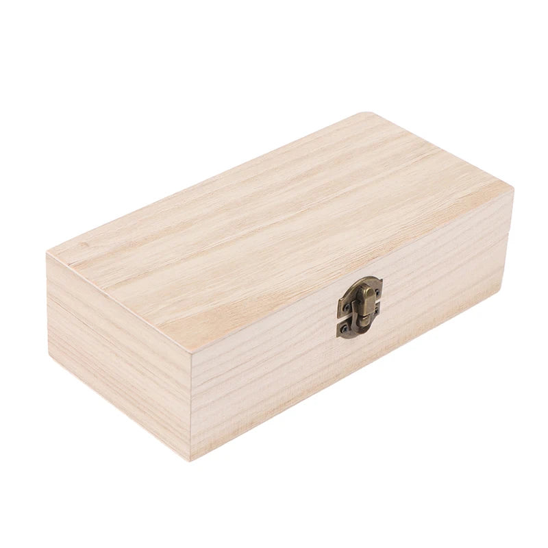 Retro Jewelry Box Desktop Wood Clamshell Storage Hand Decoration Wooden Box