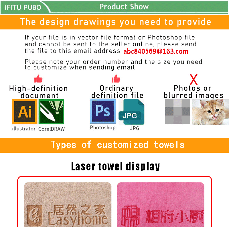 10PCS 30x30cm Custom LOGO Towel Free Laser Embossing Lettering Microfiber Beauty Salon BarberShop Gift Private Customization ZYF