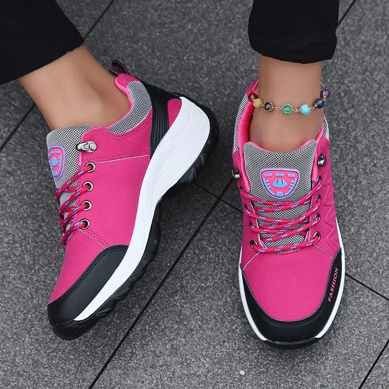 Fashion Casual Shoes Women Outdoor Sneakers Lightweight Comfortable Lace Up Luxury Walking Sports Hiking Shoes Female Footwear