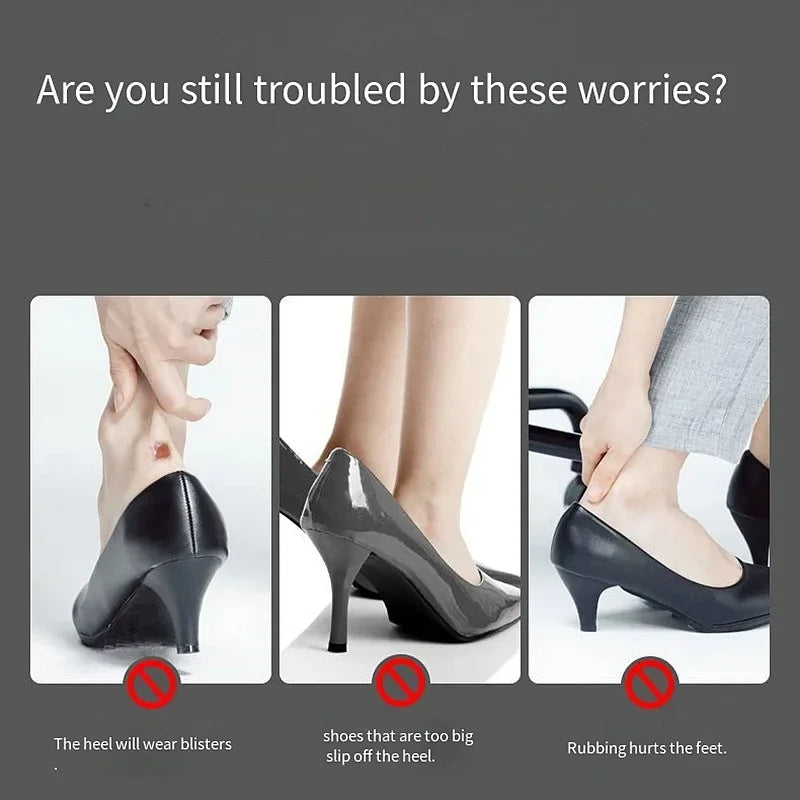 1Pair GEL Heel Protectors Women Silicone Cushion Foot Care Products Non Slip Shoe Pads for High Heels Adjustable Size Insoles