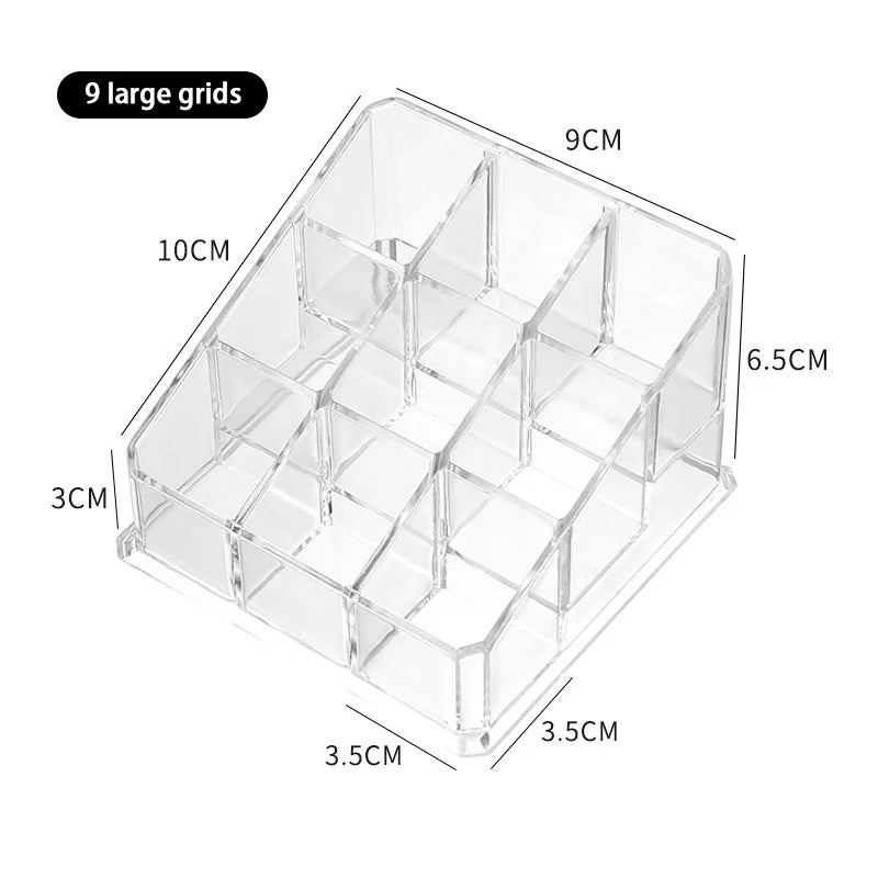 9/24/36/40 Grids Makeup Organizer Transparent Cosmetic Box Desk Make Up Brush Lipstick Holder Home Bathroom Storage Accessories