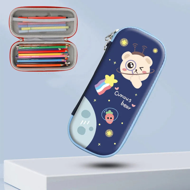 Kawaii Pencil Case for Girls Boys Cartoon Bear Pencilcase Pen Case Bag Large Capacity Pencil Box Pouch Stationery Gift