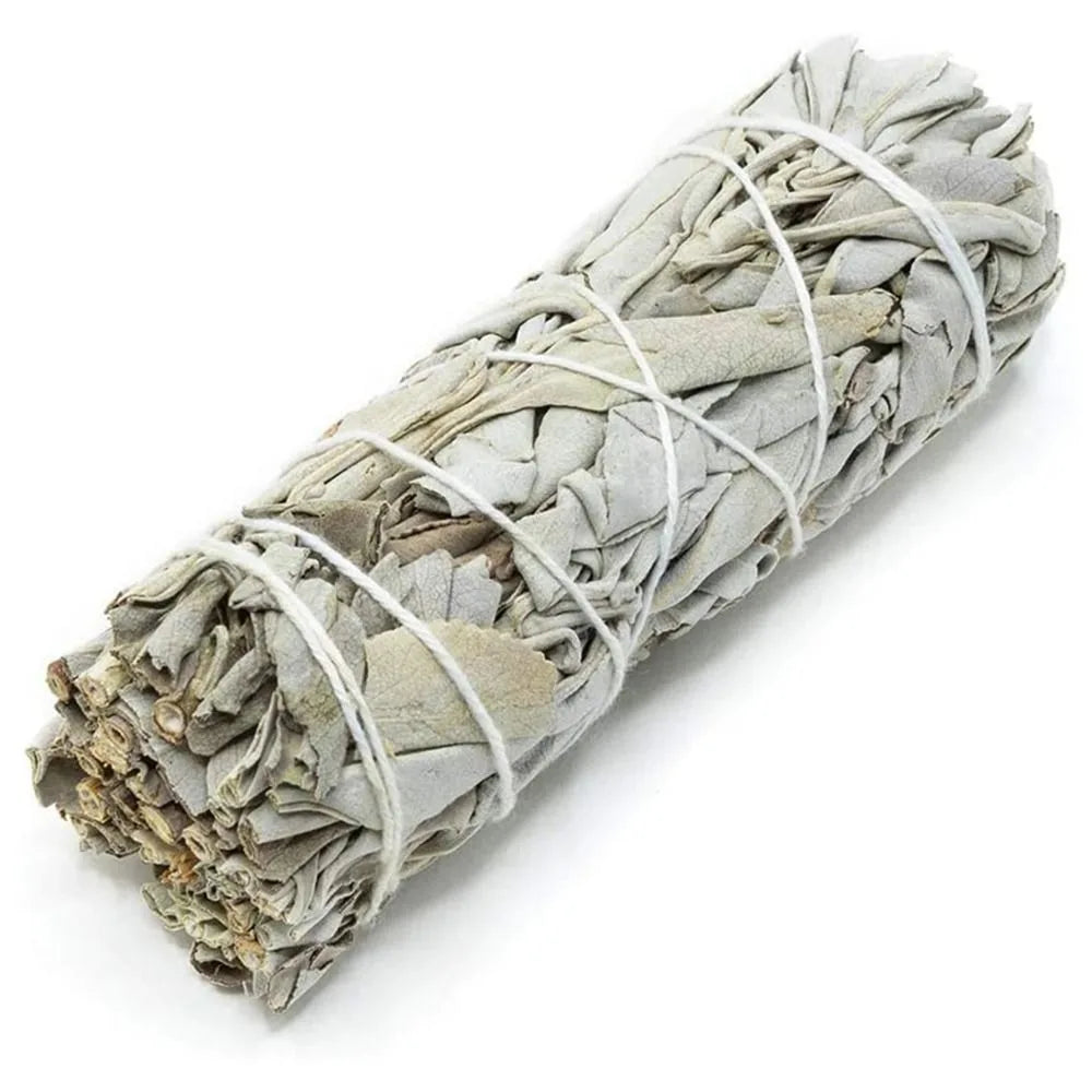 10cm White Sage Bundle California Smudge Stick Wand for Spiritual Incense Sticks Burning Aromatherapy Energy Cleansing Bundles