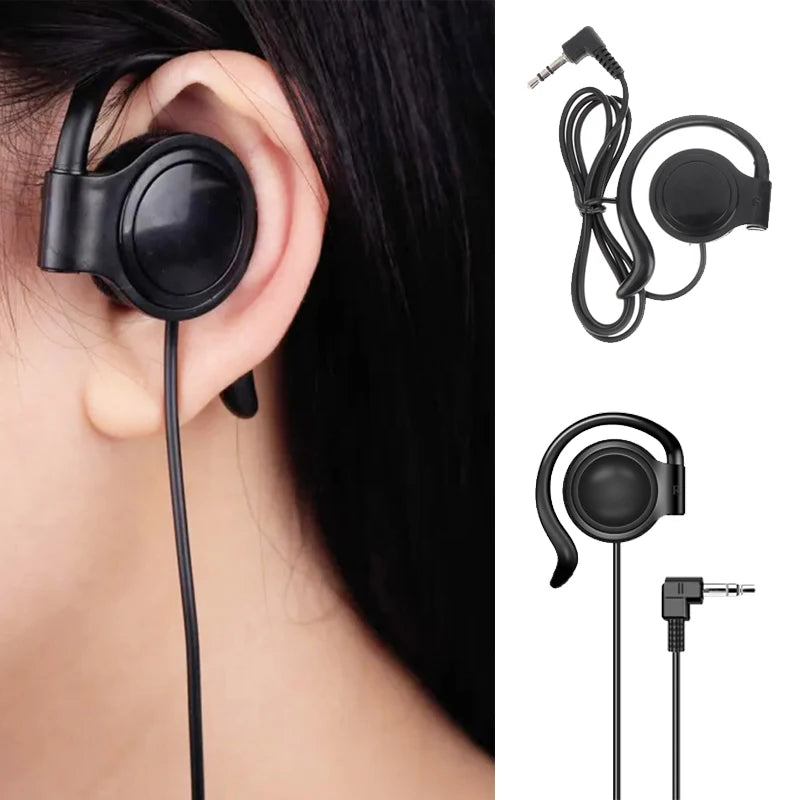 3.5mm Single Side Earphone Earbud One Ear Headphone for Wireless Tour Guide System Receiver Laptop MP3/4 Tablet PC Skype