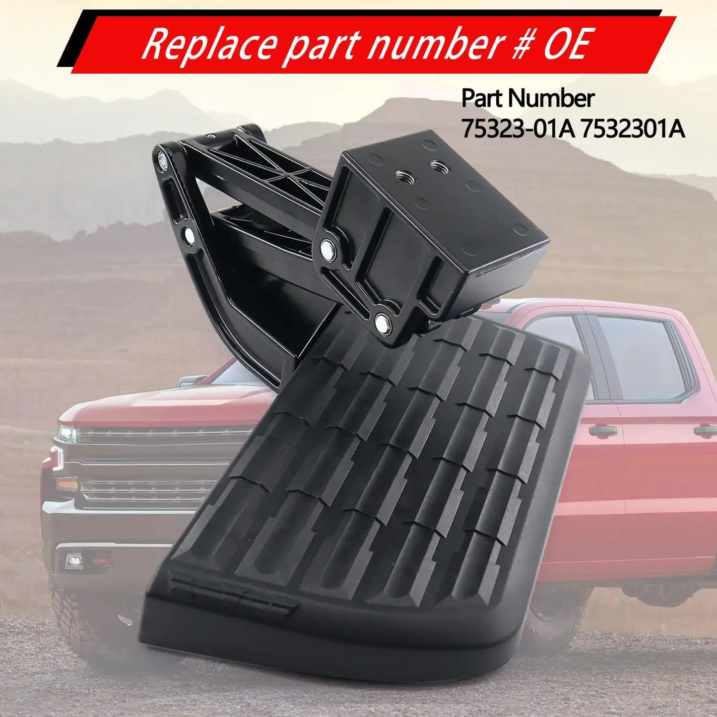 Rear Bed Step for 2019 -2023 Chevrolet Silverado 1500 & GMC Sierra 1500 Retractable Bumper Tailgate Step 75323-01A