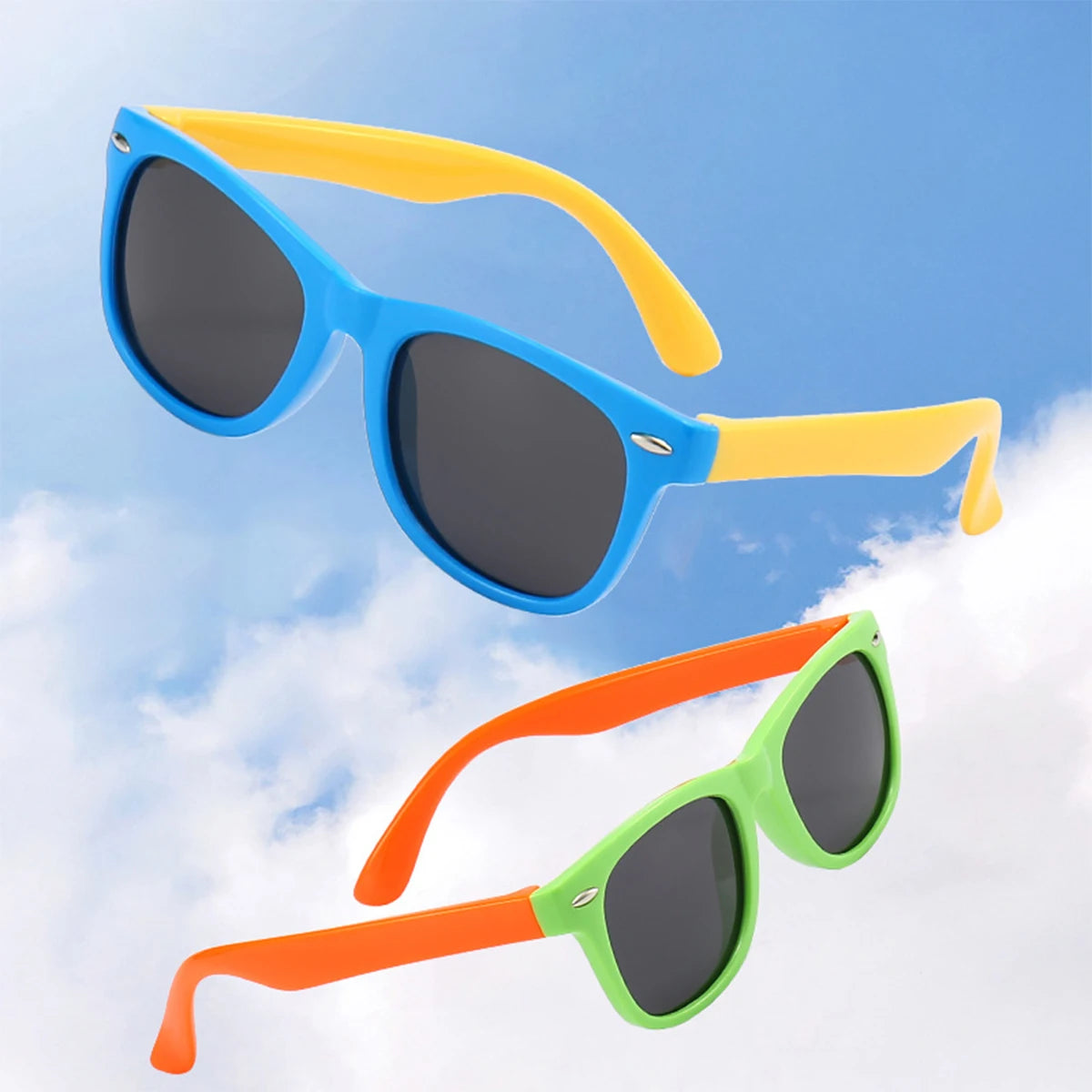 2025 Fashion Brand Children's Color Sunglasses Anti UV Baby Sunshade Anti Blue Light Glasses Girl and Boy Sunglasses UV400