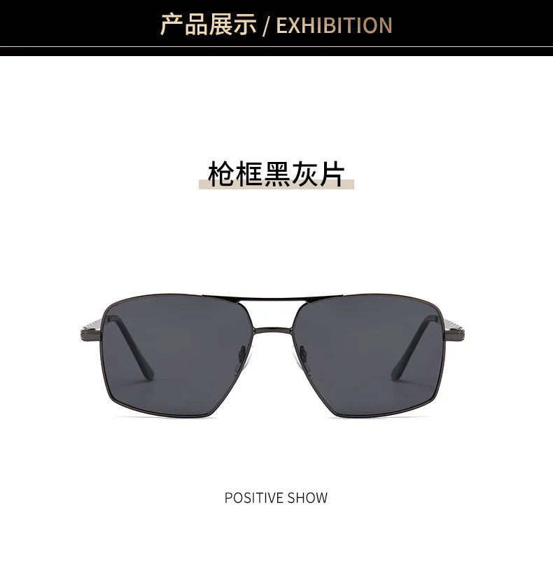 New Small Frame Square Sunglasses Men's Polarized Metal Fashion Sun Glasses Men's Outdoor Driving Eyewear UV400 Oculos De Sol