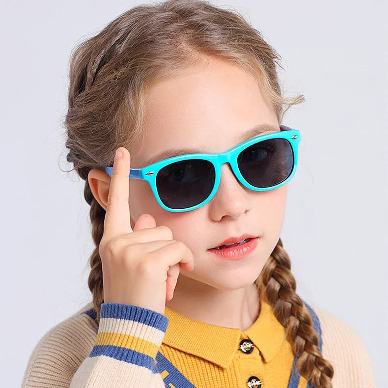 2025 Fashion Brand Children's Color Sunglasses Anti UV Baby Sunshade Anti Blue Light Glasses Girl and Boy Sunglasses UV400