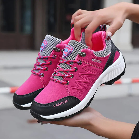 Fashion Casual Shoes Women Outdoor Sneakers Lightweight Comfortable Lace Up Luxury Walking Sports Hiking Shoes Female Footwear