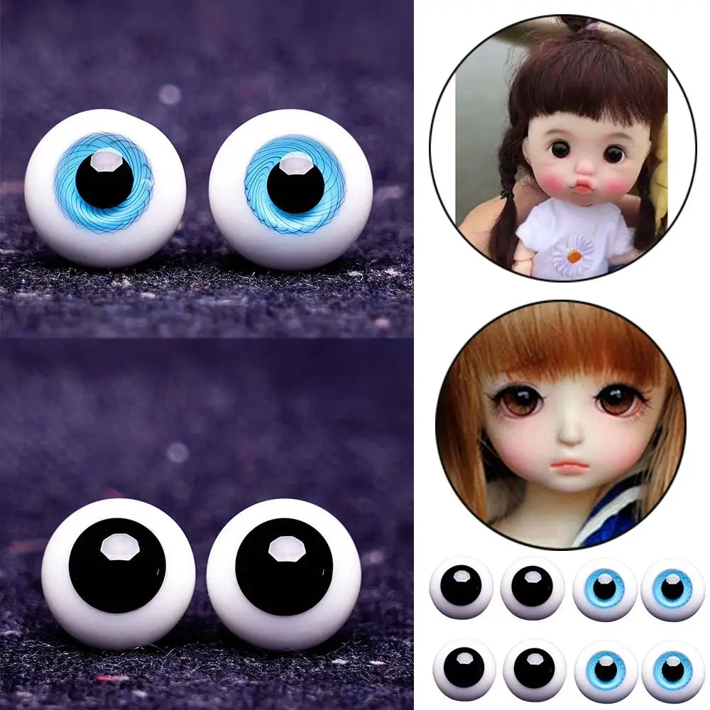 6mm 8mm 10mm 12mm 14mm Blue Black Glass Eyes Eyeball For BJD Doll DIY Doll Making Crafts Accessories Safety Animal Nice  Toy