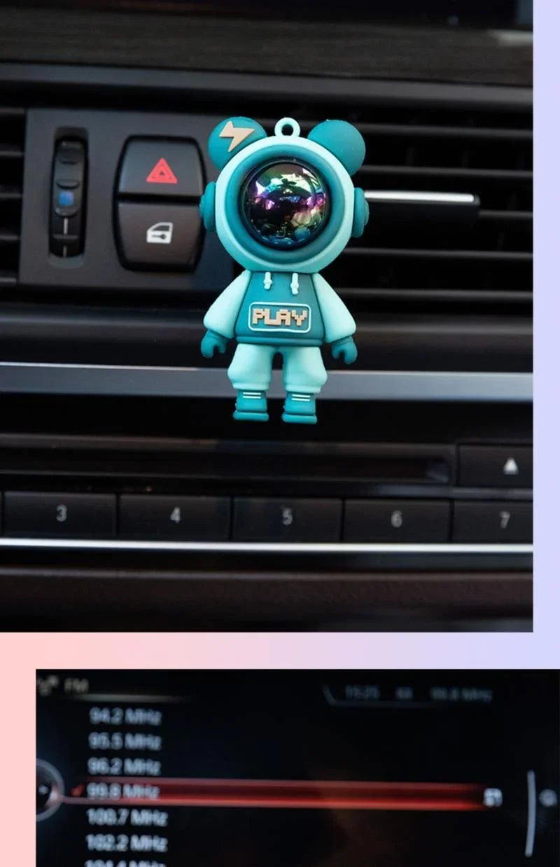 Car Air Outlet Perfume Clip Cartoon Astronaut Air Conditioning Air Outlet Aromatherapy Clip Car Interior Accessories Decoration