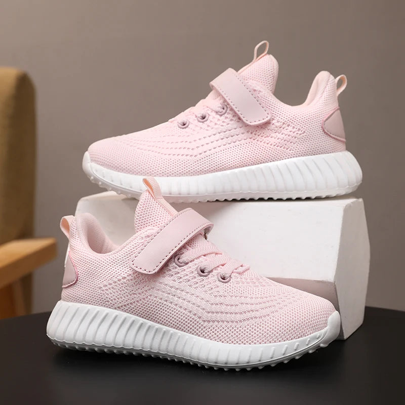 Children Sneakers Casual Shoes for Girls Pink Comfortable Breathable Running Shoe Sports Kids Boys Flat Walking Shoes Size 28-39