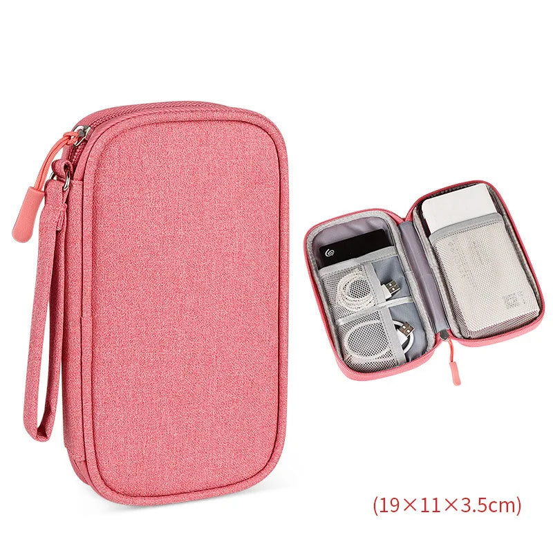 Travel Portable Digital Accessories Storage Bag Organizer of Mobile Phone Bag U Disk Charging Bank Mobile Data Cable Storage Bag