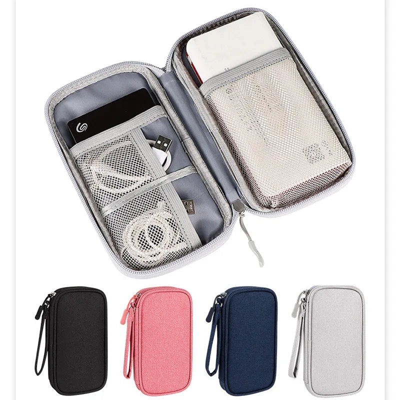 Travel Portable Digital Accessories Storage Bag Organizer of Mobile Phone Bag U Disk Charging Bank Mobile Data Cable Storage Bag